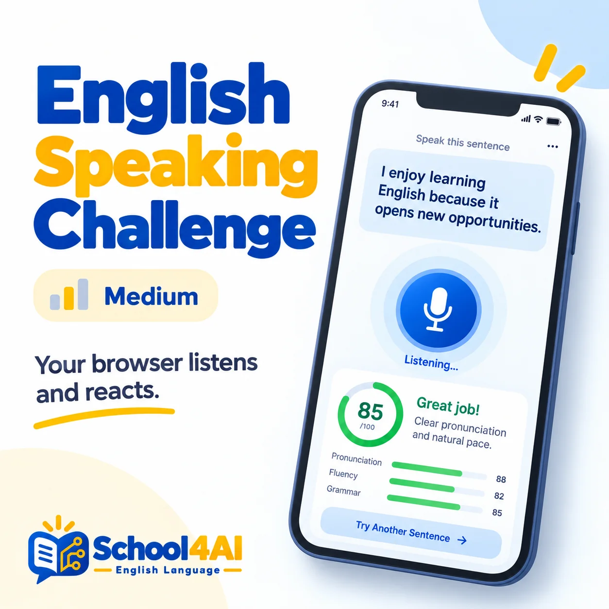 Hình xem trước ứng dụng English Speaking Challenge