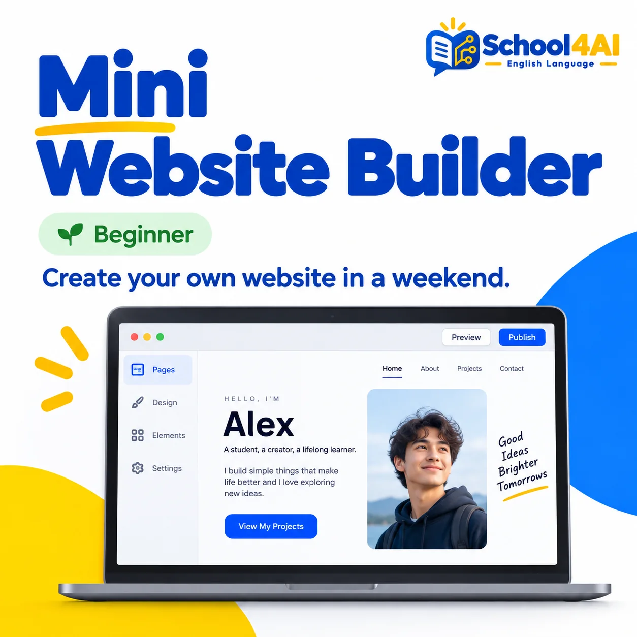 Hình xem trước ứng dụng Mini Website Builder